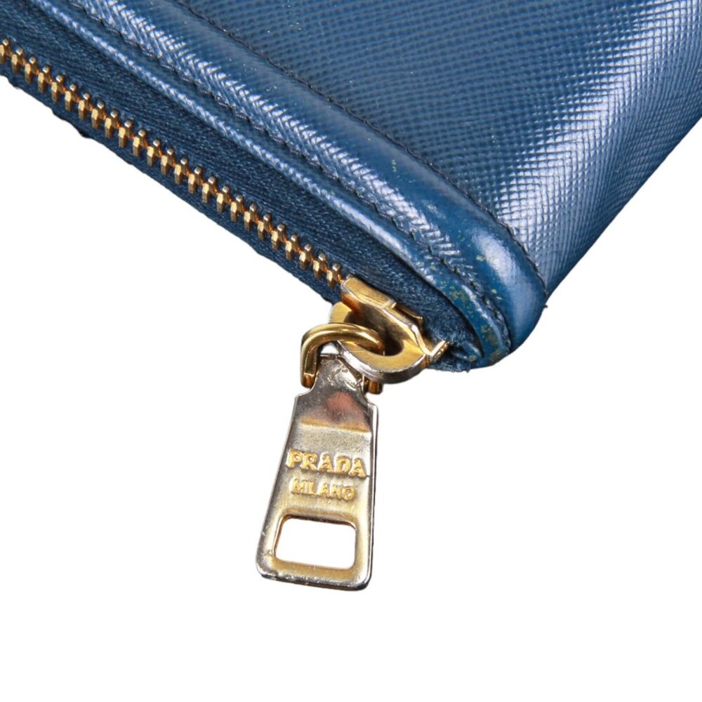 Authentic Prada Saffiano Blue leather zip around wallet - Picture 7 of 16
